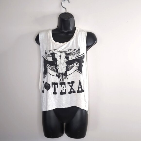 Revolve Tosca I Love Texas Boho Graphic Tank Top M - Picture 1 of 6